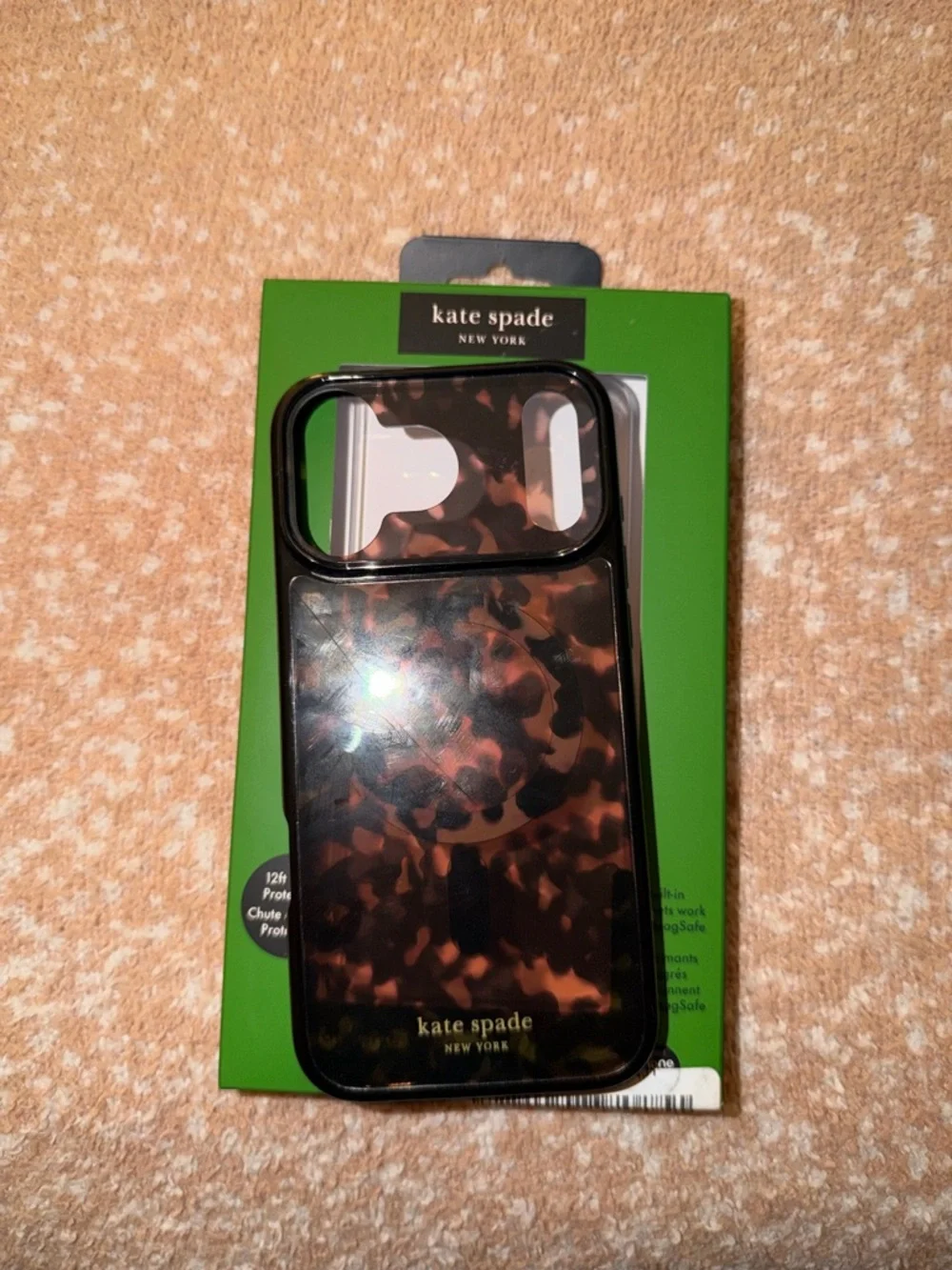 kate spade Black and Brown Tortoiseshell MagSafe iPhone 17 Pro Max